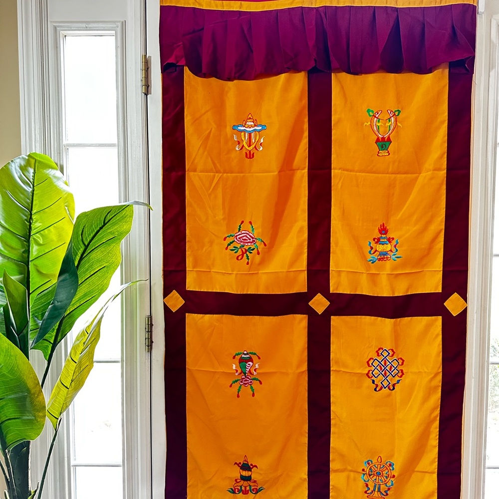 Tibetan door curtain Buddhist hall decoration temple Thangka Zen handicraft